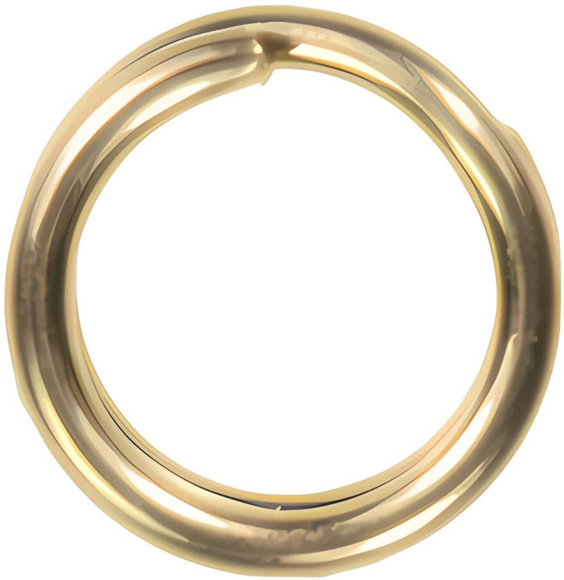 uGems 14K Gold 8mm OD 6.3mm ID Round Split Ring Yellow Color Classic Design Element for Jewelry Design and Repair, for Secure and Intricate Designs Single Piece for Custom Creations Qty. 1 SKU kt-0108 - Image 1